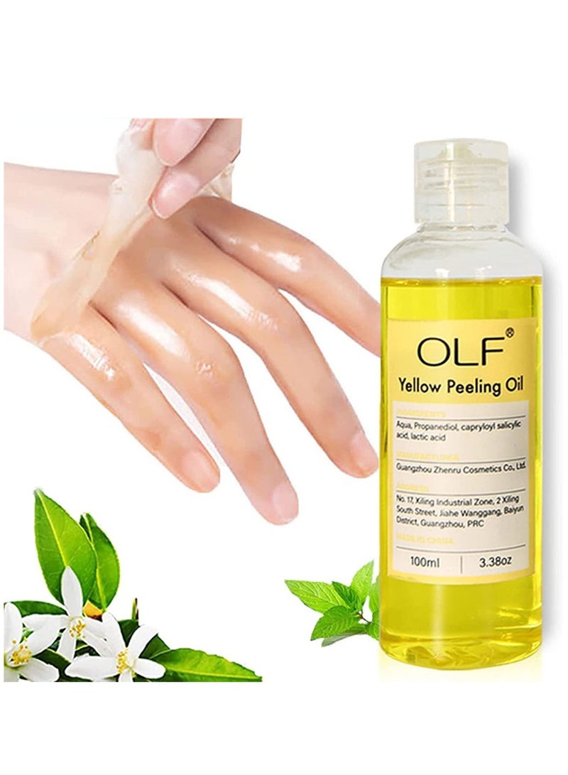 Yellow Peeling Oil 100ml Super Strength Dead Skin Remover Skin Moisturizing Hydrating Butter Peeling Remove Dead Skin and Calluses on Feet and Hand Dark Spot Peeling Oil Unisex