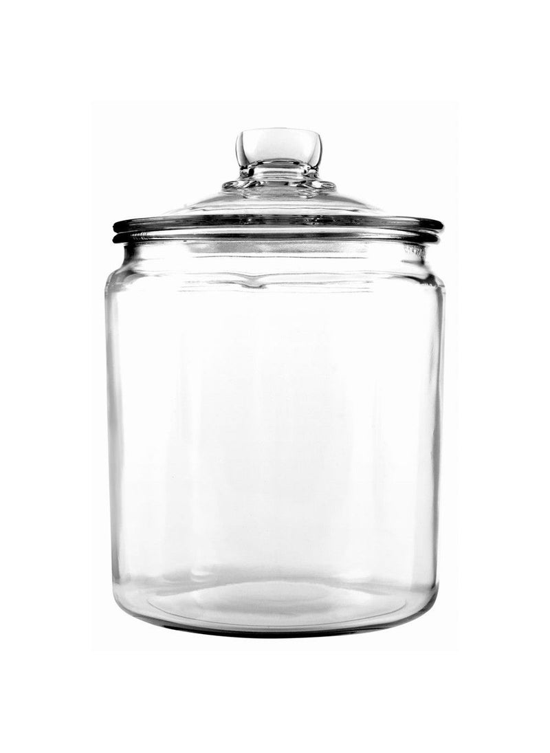 Anchor Hocking Heritage Hill Glass Storage Jar: Kitchen Storage Container, Pantry Storage Jar, Vintage Glass Jar, Kitchen Essentials  - 0.5 Gallon, Set of 1 - Image 1
