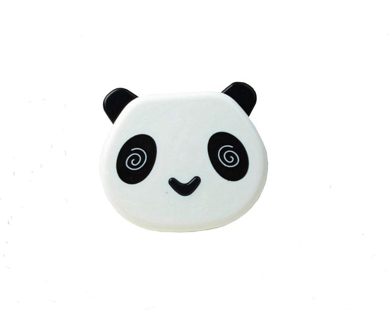 DMtse Cute Panda Simple Contact Lens Travel Case Container Kit Set with Mirror Bottle with Tweezers Container Holder - Image 2