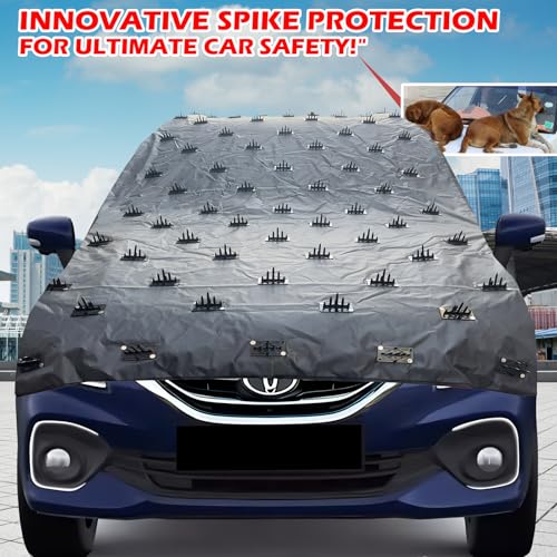 FAMEXON Spike Car Cover 10ft Length 55 Inch Width from Dogs, Pets and Animal Complete Protection Dog Protection Compact Hatchback Small Cars Protection for Bonnet, Roof - Image 5
