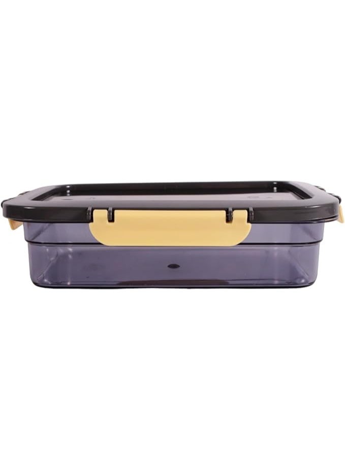 حاوية تخزين 4 قطع - رمل، 0.6 لتر/1 لتر/1.3 لتر/2.2 لتر، بلاستيك خالٍ من مادة BPA، صنع في تركيا (للمطبخ، المخزن، السكن الجامعي) - Image 4