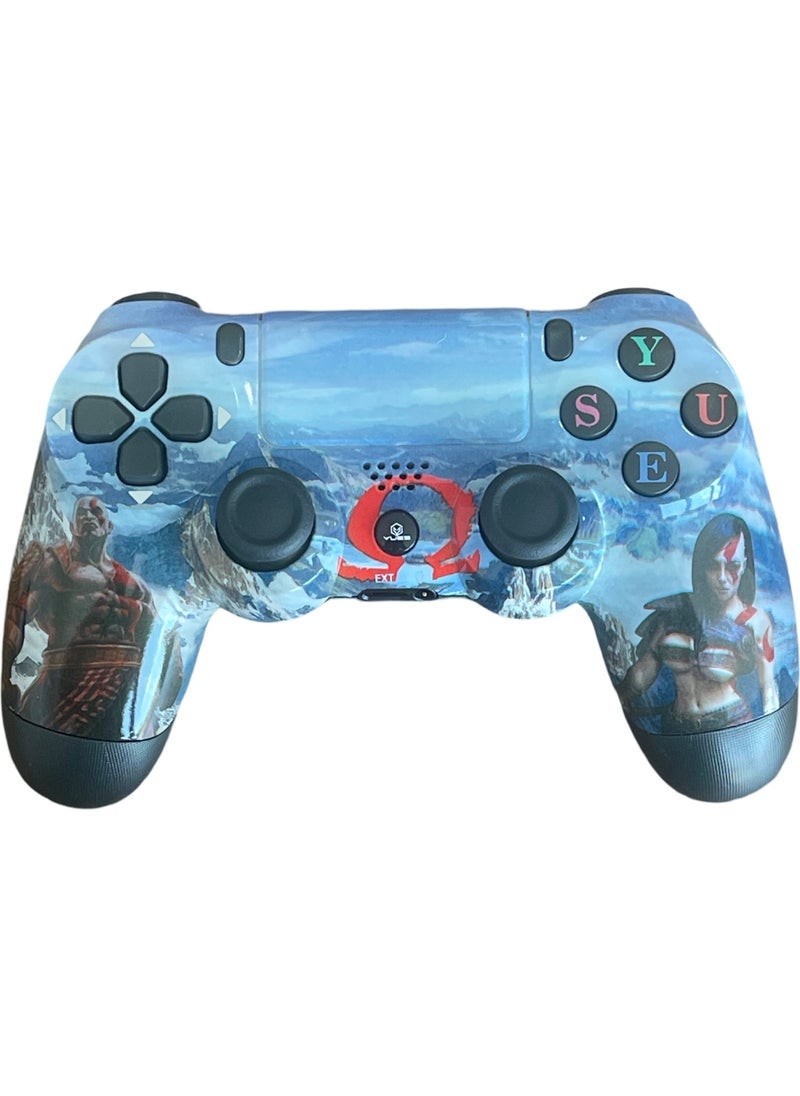 Yues Ps4 Compatible Dualshock 4 Wireless Joystick Wireless PS4 Game Handle God Of War (Ps4 / PC Compatible) + Charging Cable  - Image 1