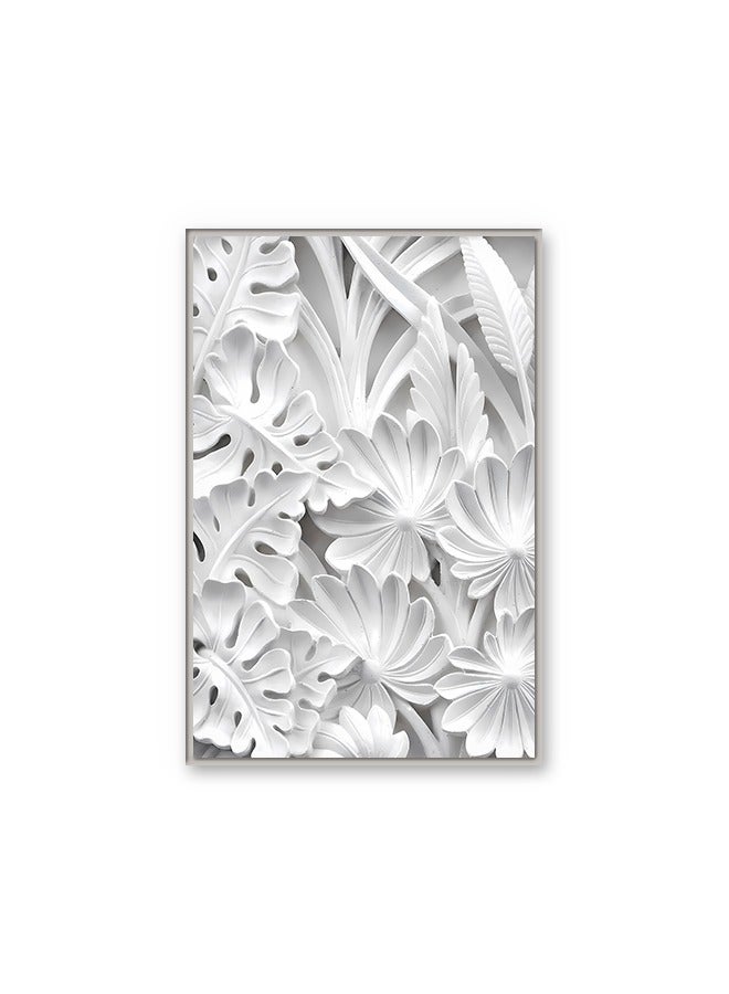 Marktna Canvas Wall Art For Wall Decoration Abstract Design With A Hollow Silver Frame Size 120x80cmOne Piece - Image 2