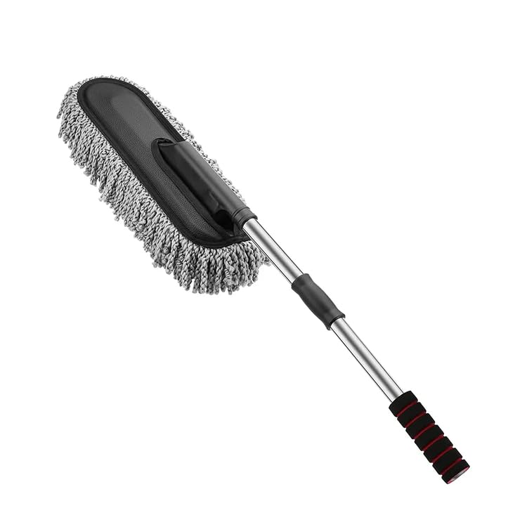 Oblivion Car Brush 1 Pc – Microfiber Long Retractable Flexible Cleaning Scratch-Free Head & Extendable Handle – Multipurpose Swivel Design Head for Dry & Wet Exterior & Interior Dust Remover Tool - Image 1