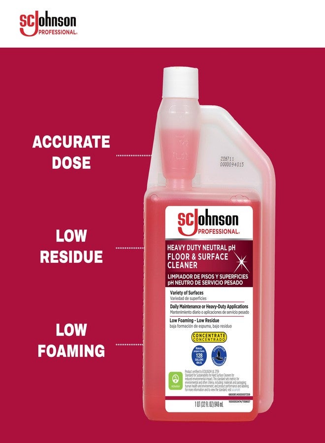 SC Johnson Professional Heavy Duty Neutral pH Floor and Surface Cleaner, Floor Cleaner Concentrate, 32 fl. oz. Bottle, Case of 2, for Professional Use Only - Image 3