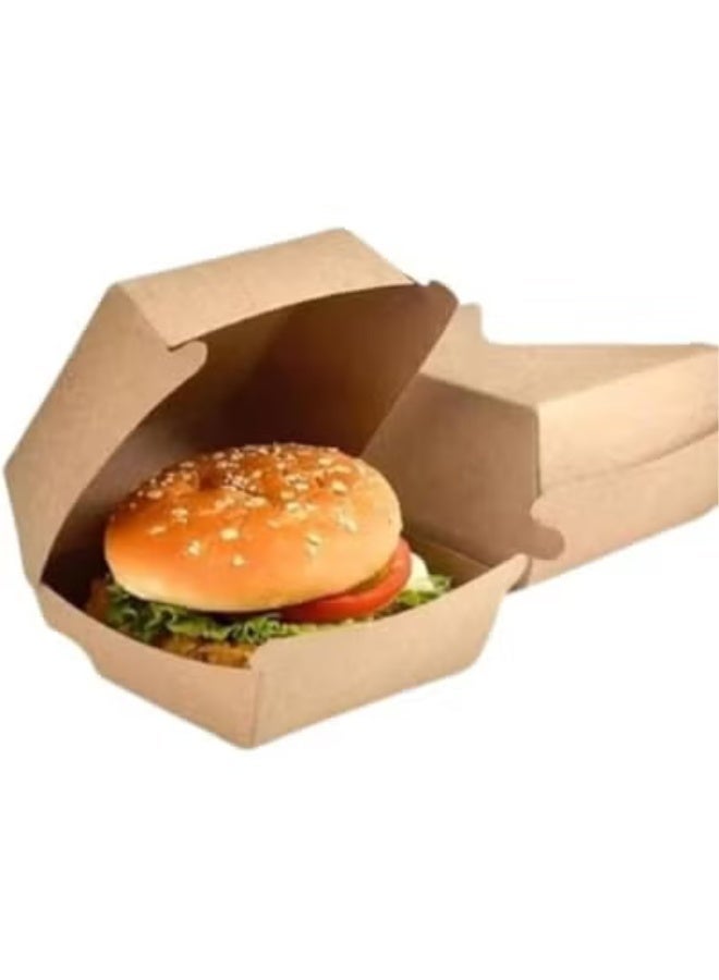 ايكواي ecoway 6 Inch Kraft Food Box Container Made With Craft Paper For Meals & Dessert, Take Away Container, Disposable, Eco-friendly, Compostable, Paperbox Restaurants - Pack Of 25, Brown - Image 1