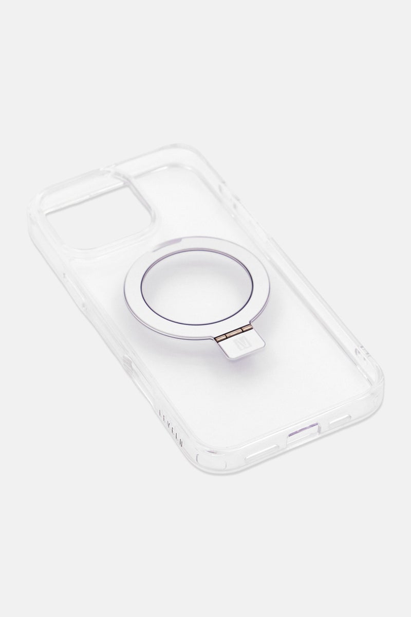 LEVELO iPhone 16 Pro Max Verona Ring Stand Protective Case, Transparent - Image 2