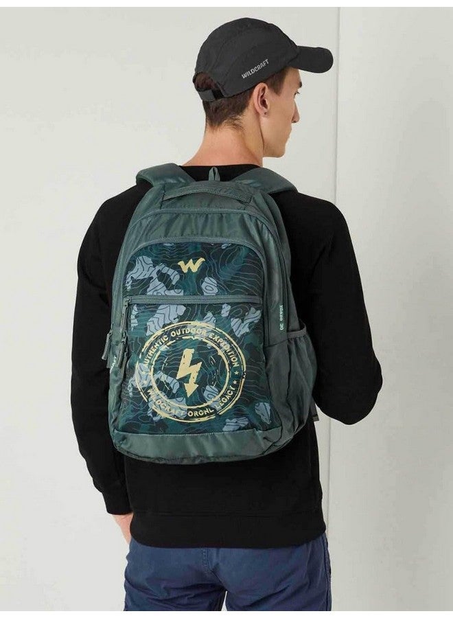 WILDCRAFT 30 Litres Blaze 3 Compartment Backpack (12952, Dk_Forest, Green) - Image 2