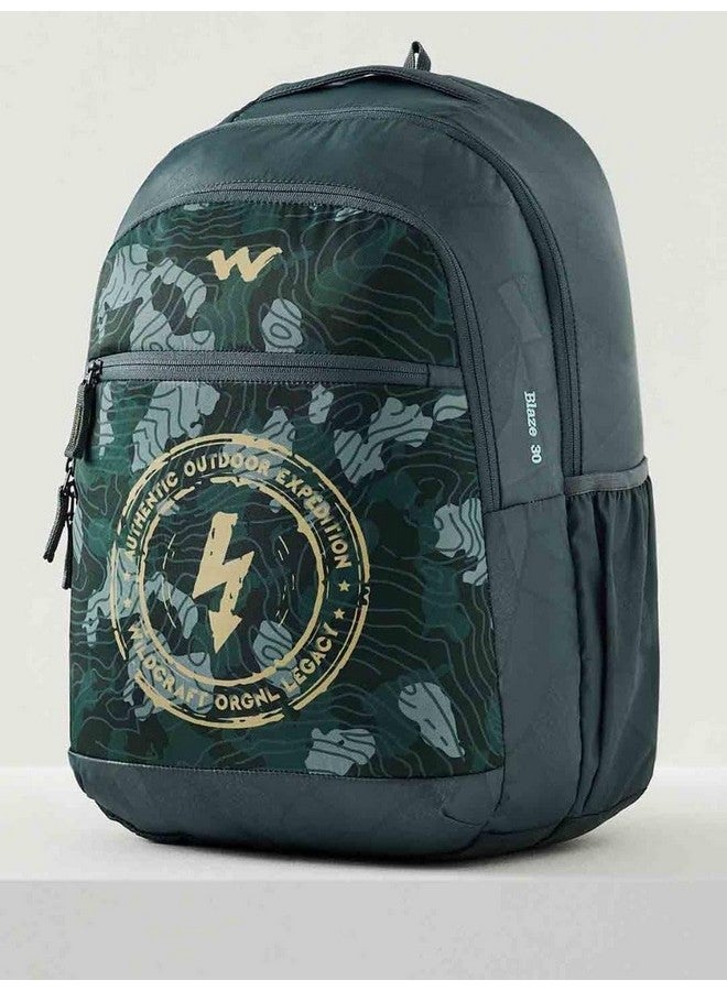 WILDCRAFT 30 Litres Blaze 3 Compartment Backpack (12952, Dk_Forest, Green) - Image 4