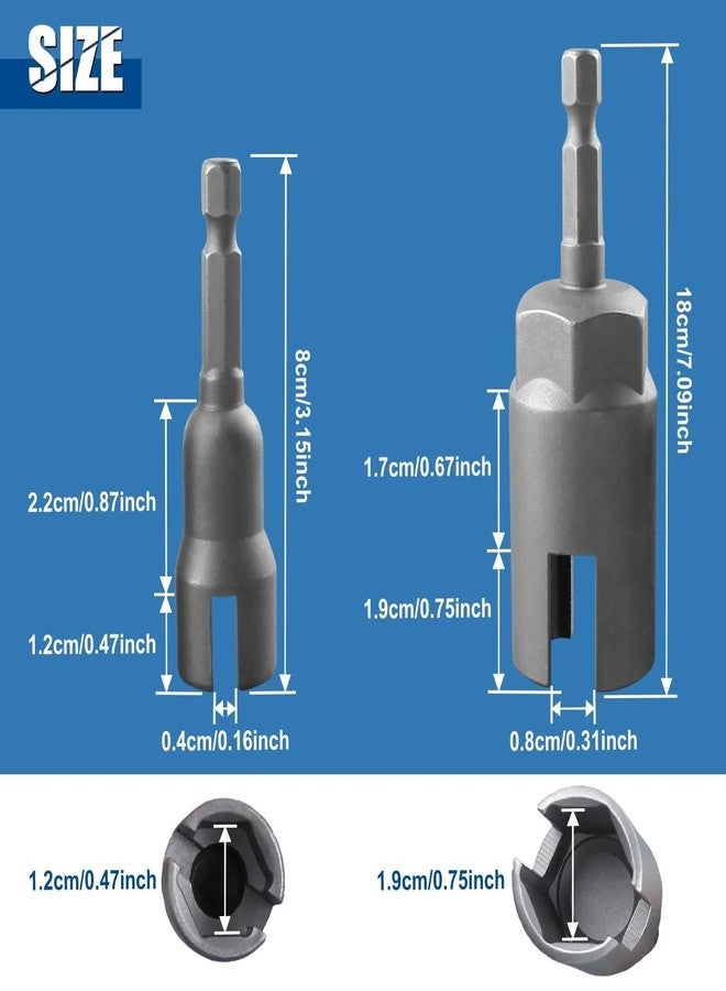 GOLD DEER 2 Pack Power Wing Nut Driver Set (2 Size 12mm,19mm) Wing Nut Drill Bit Socket Wrench Tool Set with 1/4 Quick Connect Hex Shank for Panel Nuts C Hook Bolts Eye Screws Q-Hanger - Image 4