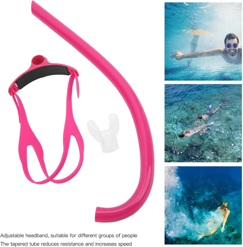 woobles Swim Snorkel, Swim Training Gear Breath Snorkel for Swimming for Diving-red - Image 4