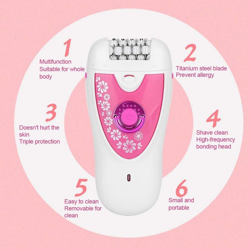 cheekyglo Electric Epilator Women Facial Hair Removal Portable Painless Hair Trimmer For Facial Wholebody Home Use, Armpit Leg Hair Removal Machine for Upperlip cheek Body Chin Underarm Arm Leg - Image 5
