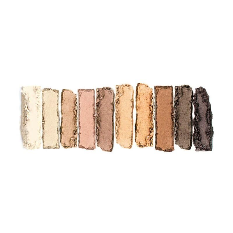 FLOWER Beauty By Drew Barrymore Shimmer + Shade Eyeshadow Palette - Neutral Colors + Ten Shades - Mix + Layers Shades - Easily Blendable + Rich Color Payoff - Brush Included (Gimme Gold) - Image 3