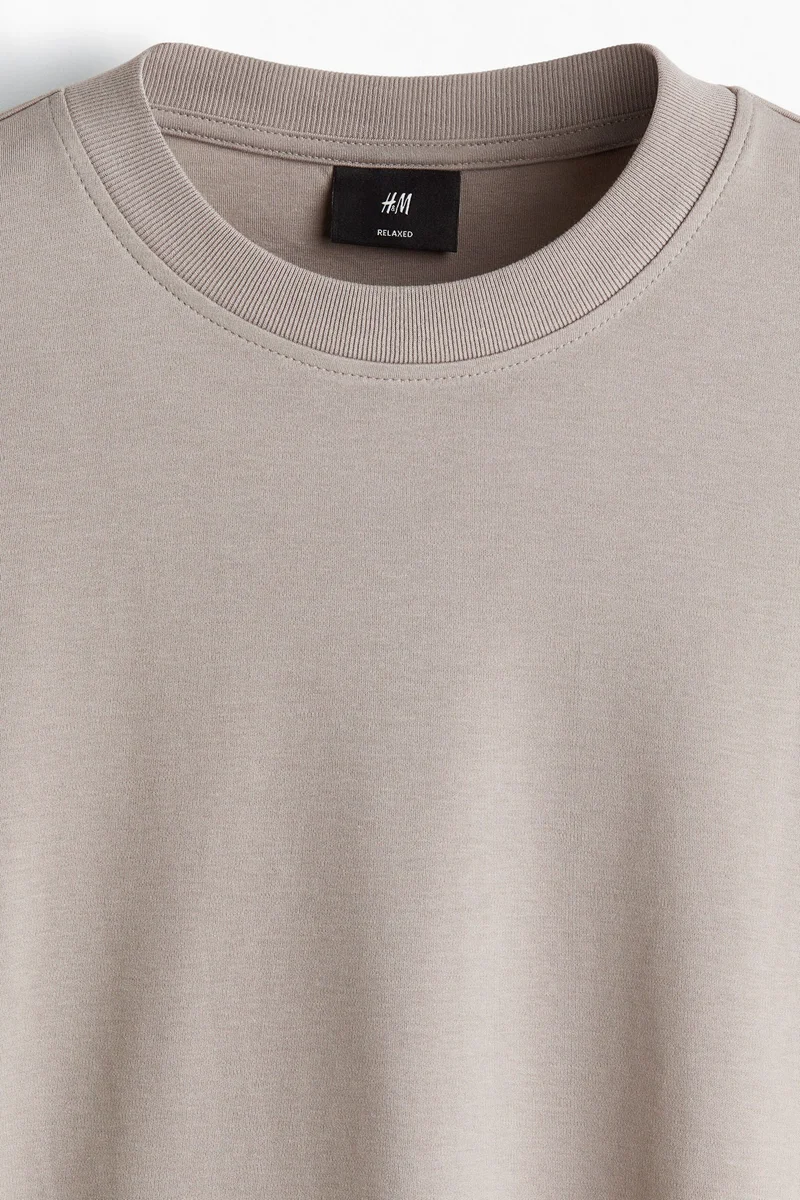 H&M  Relaxed Fit Long-sleeved cotton T-shirt for Men | Best Price UAE