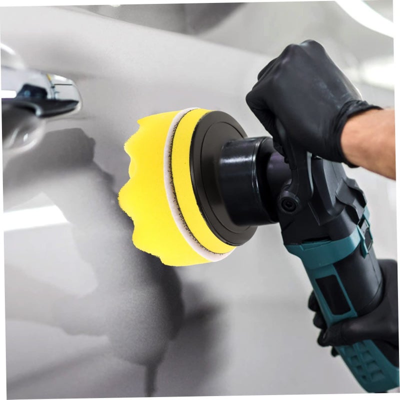 PRETYZOOM Car Polisher Waxing Set With Reusable Cleaning Sponge Pad For Surface Window - Image 5