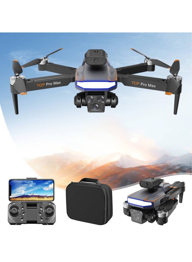 AROAQ P18Pro Drone 8K Professinal Three Camera Wide Angle Optical Flow Positioning Four way Obstacle Avoidance Quadcopter One Click Return Drone 3 Battery(Black ) - Image 2