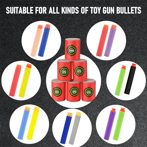 EKIND 12 Pcs Foam Can Target Compatible for Nerf Elite Series Blasters & Target Games - Image 5