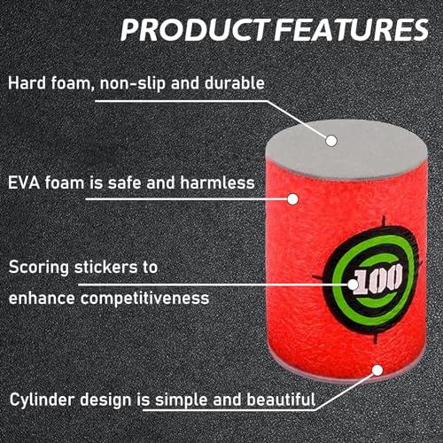 EKIND 12 Pcs Foam Can Target Compatible for Nerf Elite Series Blasters & Target Games - Image 3