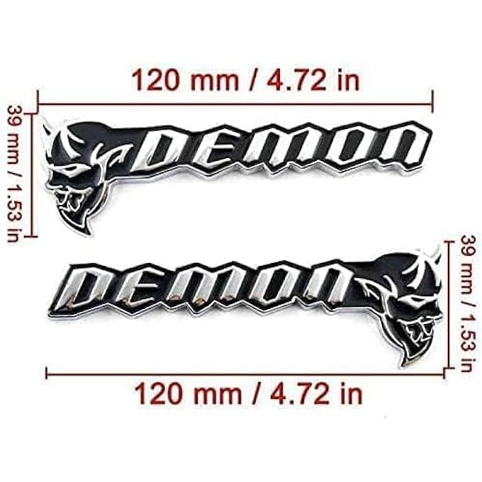 ريحني شعار مدمر الشياطين لملصق المعدن الفضي من دودج JK XL - Image 2