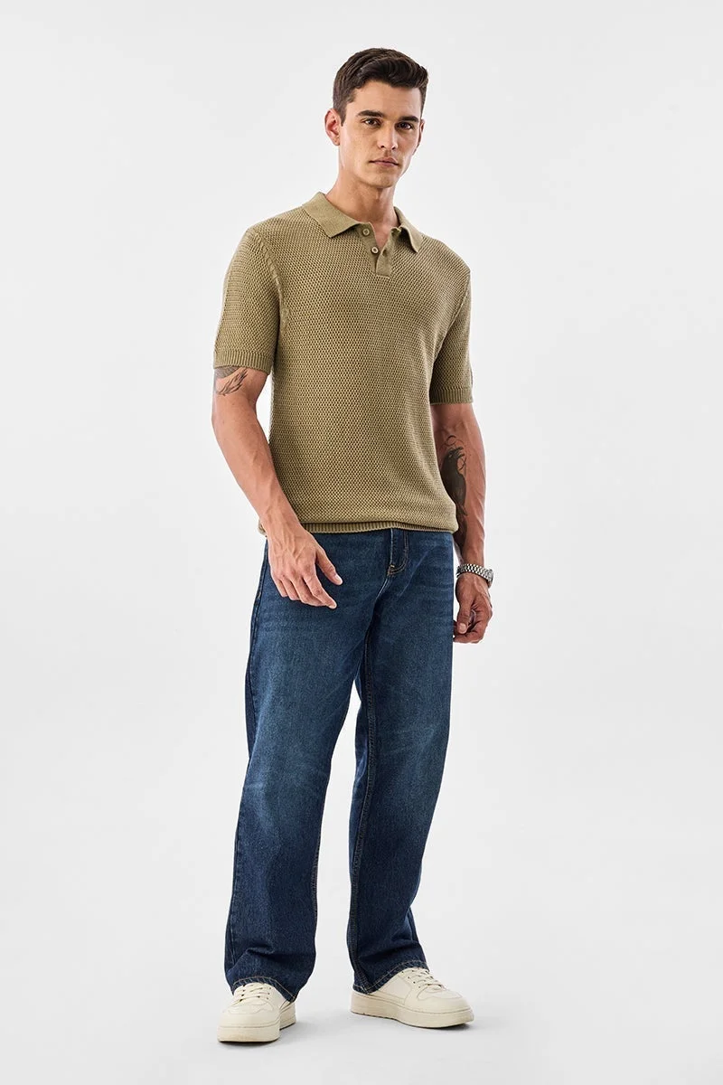 SNITCH Crochet Knit Core Lab Polo T-Shirt