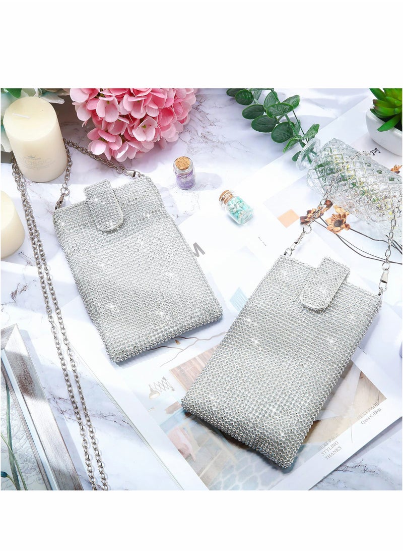 Excefore - Women Evening Handbag, Evening Clutch Purses for Women Metal Mesh Small Crossbody Bag Cell Phone Purse Wallet Bling Lady Purses Mesh Wallet - Image 1