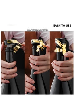 KASTWAVE Champagne Wine Stopper Stainless Steel with Food Grade Silicone, Leakproof Keep Fresh, Reusable Saver for Wine, Champagne, Cava, Prosecco and Sparkling, Wine Cork, Sealer 4 Pack  - Image 3