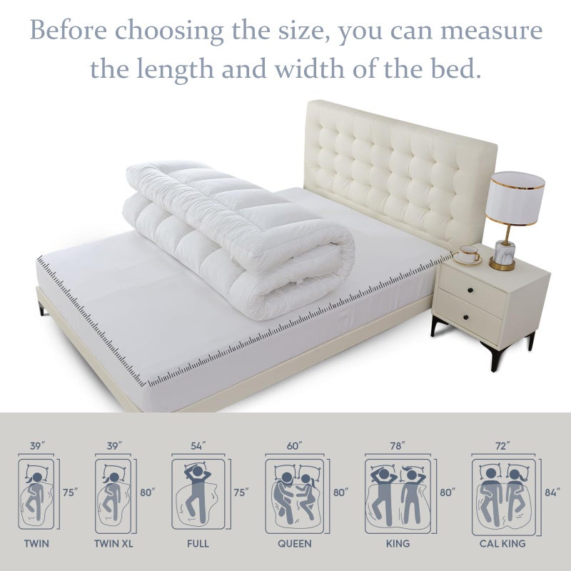 WhatsBedding 5 inch Memory Foam Mattress Topper Twin Size for Back Pain, Soft Breathable Cover, Comfort Supportive Pillow Top Mattress Topper, 2000GSM Fluffy Shredded Memory Foam Filled - Image 5
