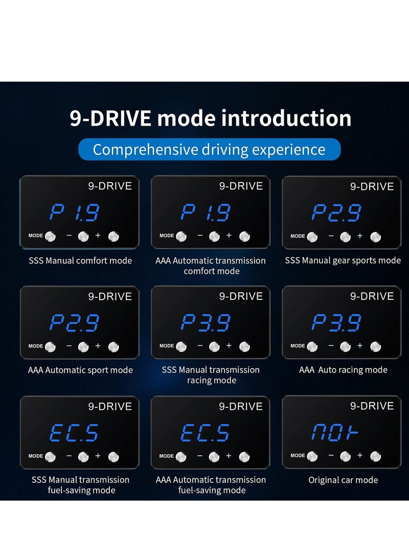 Y&D - 9 Drive Modes Throttle Response Controller, Smart Electronic Racing Accelerator Compatible, Intelligent Pedal for JEEP JK Dodge RAM 1500 - Image 1