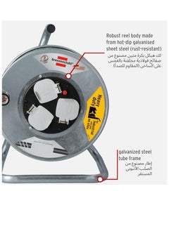 Brennenstuhl Brennenstuhl Steel Drum Cable Reel Black and Silver 40m  - Image 3