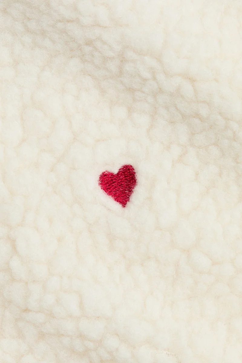 اتش اند ام جاكيت من نسيج تيدي مزين بطبعة