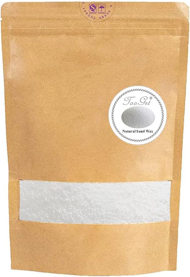 TooGet 400G Pearled Candle Wax Sand Candles Refillable Unscented Non Toxic Long Time Lasting Powder Sand Wax for DIY Candle Wedding Decor Making - Image 1