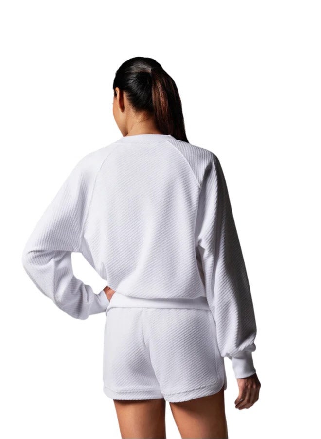 TAVI EASE CREW TERRY SWEATSHIRT WHITE - Image 3