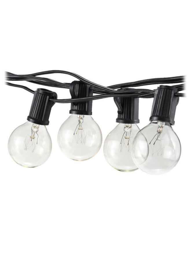 شريط إضاءة بمصابيح متوهجة مكون من 25 قطعة شفاف