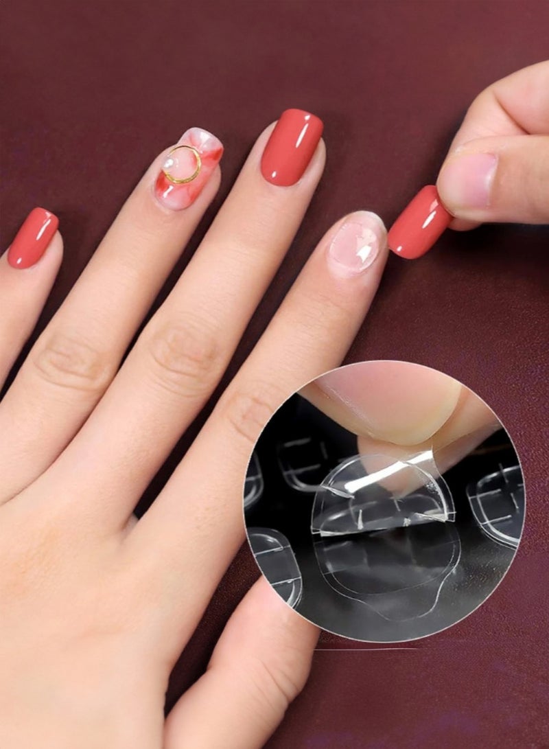 AEENAA 10 Sheets 240pcs Nail Adhesive Glue Tape Set Waterproof Breathable Glue Tabs Double sided Nail Jelly Sticker Super Sticky Fake Nail Glue Stickers Transparent Flexible for Manicure Clear - Image 2