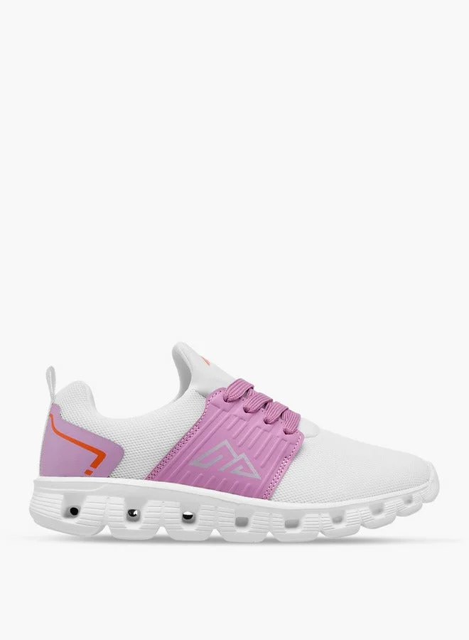 Girls Logo Detail Sports Shoes with Lace-Up Closure