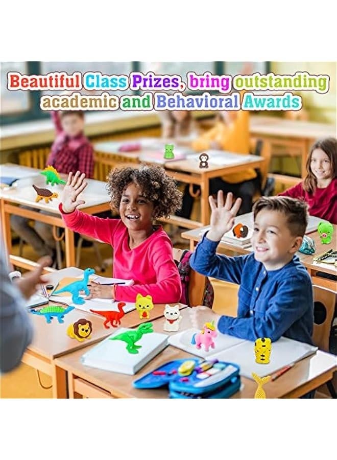 Generic 80Pcs Animal Erasers Kids Desk Pets Pencil Erasers 3D Puzzle Erasers Bulk Mini Animal Erasers Toys Fun Cute Eraser for Classroom Rewards, Game Prizes, Treasure Box,  Egg Fillers  - Image 5