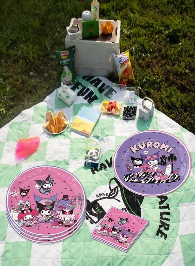 MUSNOW 40Pack Kuro birthday Party Supplies include 20 plates, 20 napkins for the Kuro party decoration - Image 3