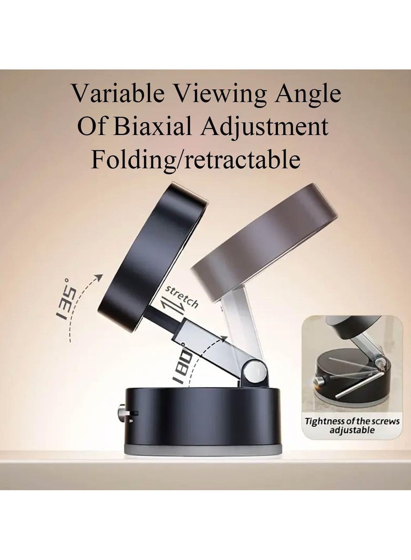 GUDOO Vacuum Suction Magnetic Phone Holder Magnetic Suction Phone Mount Foldable and Retractable Double-Sided Magnetic Phone Holder for All Phones - Pink - Image 4