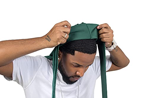 ForceWave Velvet Durag for Men Wave Cap Velvet Dorag for Men Women 360 Wave (Green) - Image 2