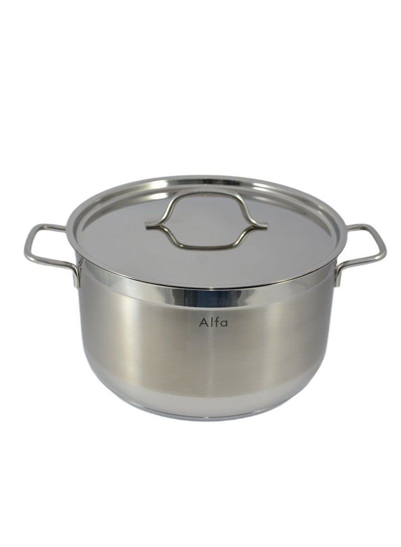 ALFA طقم أواني الطهي من ALFA مكون من 6 قطع من الفولاذ المقاوم للصدأ - غير لاصق، آمن في غسالة الصحون، متوافق مع الحث - حل طهي يومي متين وأنيق - Image 2