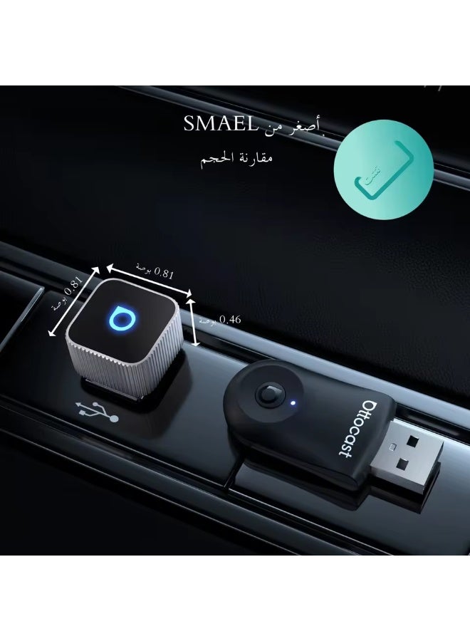 OTTOCAST Mini Slim Cube Wireless CarPlay Android Auto Adapter 2 in 1 USB AI Car Accessories for VW Haval Audi Kia Porsche Lexus - Image 3