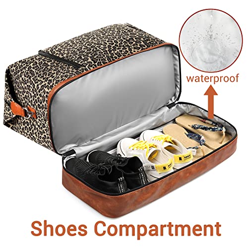 TIBES Travel Weekender Bag for Women, Overnight Bag with Shoe Compartment Oversized Travel Duffel Bag Carry On Tote 21" - Image 3