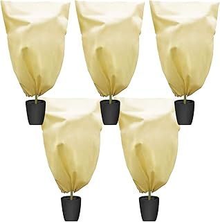 Foozet Foozet 5 Packs Plant Covers Freeze Protection 22.8" Wx30.7 H 2.4oz Tree Cover for Fruit Shrubs Winter Protection Sun  - Image 1