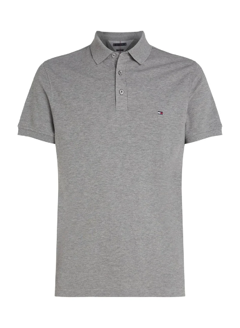 TOMMY HILFIGER Men's 1985 Slim Polo Shirt - Cotton, Grey
