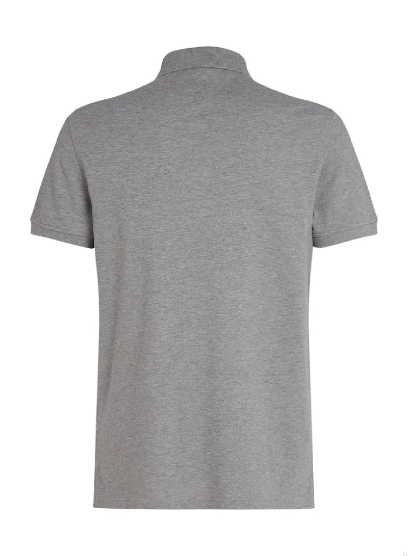 TOMMY HILFIGER Men's 1985 Slim Polo Shirt - Cotton, Grey