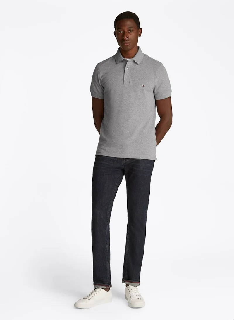 TOMMY HILFIGER Men's 1985 Slim Polo Shirt - Cotton, Grey