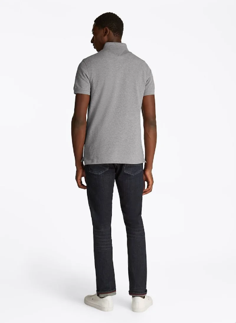 TOMMY HILFIGER Men's 1985 Slim Polo Shirt - Cotton, Grey