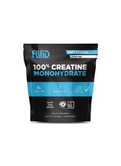 Fluid Creatine - 100% Creatine Monohydrate Powder, Unflavored, Informed Sport Certified, 5G Per Serving (100 Servings)