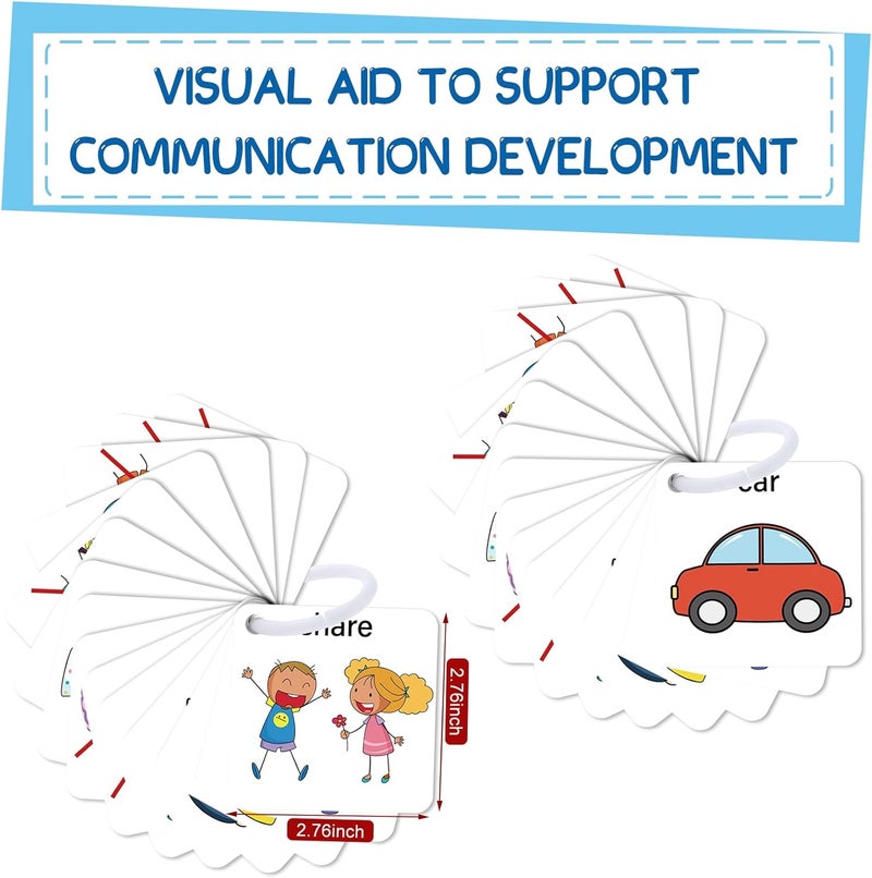 Epakh 37 Pcs Autism Communication Card for Speech Delay Children and Adults Special Needs Visual Aid Language Learning Cue Cards Special Ed Feelings Emotions Flash Cards  - Image 2