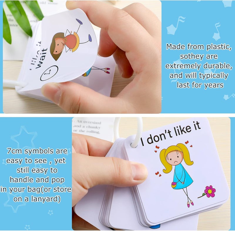 Epakh 37 Pcs Autism Communication Card for Speech Delay Children and Adults Special Needs Visual Aid Language Learning Cue Cards Special Ed Feelings Emotions Flash Cards  - Image 5